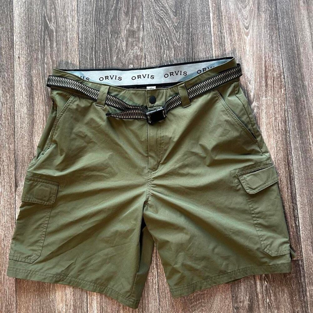 Orvis Men's Green and Khaki Shorts